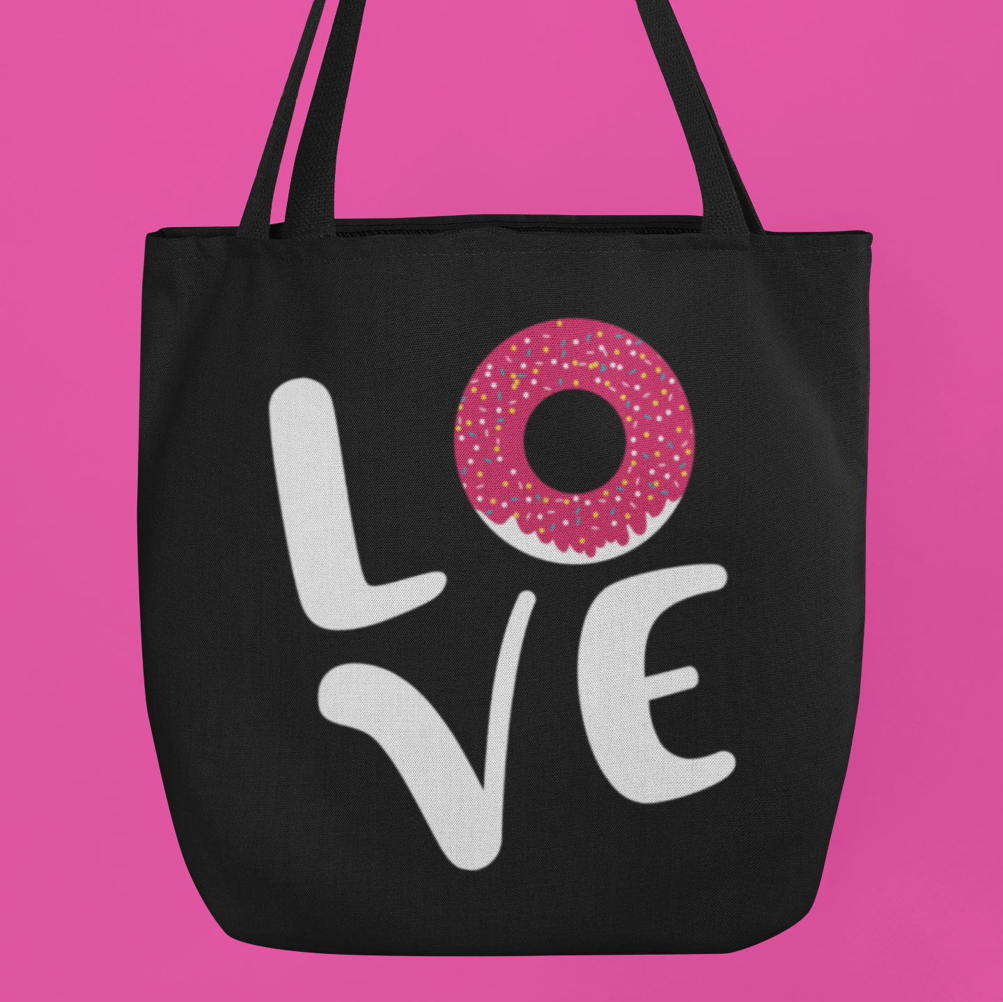 LOVE (donut) Tote Bag