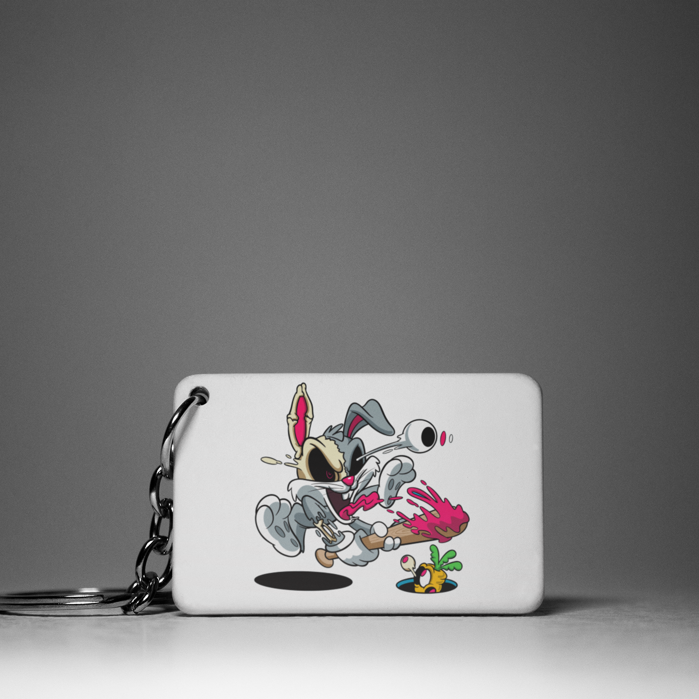 Crazed Bunny Keychain image 0